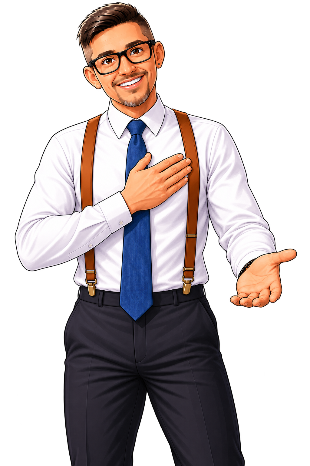 Adviser with hand on heart, representing critical illness cover