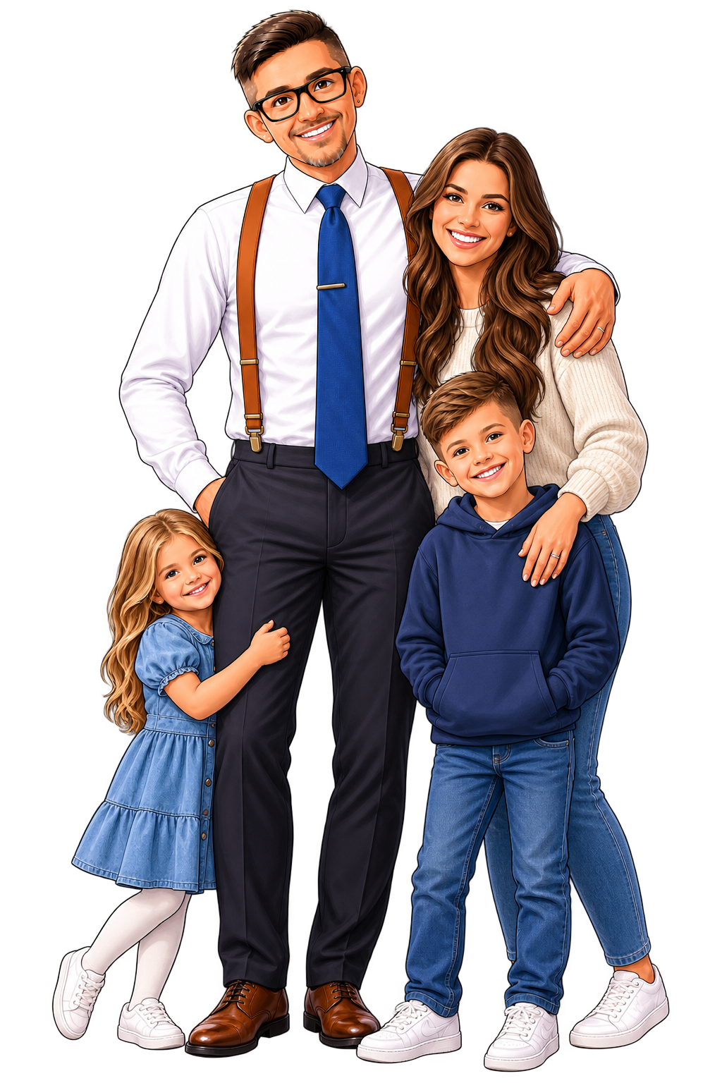 Adviser with his family, representing family income benefit